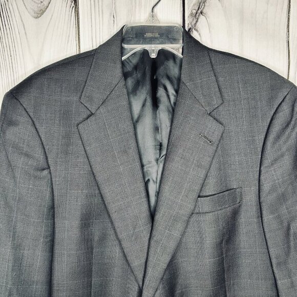 Hart Schaffner Marx Gray Glen Check Sport Coat Blazer 42R Vintage Union Made USA - Picture 2 of 7